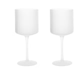 Ripple Red Wine Glasses Set Of 2 - Frosted