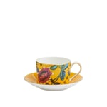 Wonderlust Yellow Tonquin Teacup Saucer