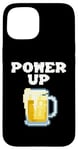 Coque pour iPhone 15 Mug à bière pixelisé Power Up