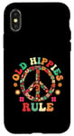 Coque pour iPhone X/XS Old Hippies Rule Hippie Vintage Costume Hippy Travel Fan