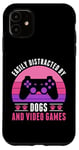 iPhone 11 Easily Distracted by Video Games and Dogs Gamer Women Girls Case