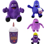 1-2 st Grimace födelsedag Grimace plyschleksak Grimace Shake plyschfärg docka spel fylld djur mjuk leksak maskot flaska present pojke barn (FMY) b set of 2 About 20cm