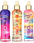 So…? Summer Escapes Womens Ibiza Dreams, Bali Breeze, Mallorca Love Body Spray 3