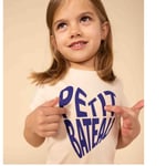 Petit Bateau Logo T-skjorte Kremhvit | Beige | 3 years