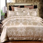 N\C Bedding Set Duvet Covers Full Queen Size Comforter Set Duvet Cover Sets King Size Gold Double Duvet Covers Set Pink King Size Cotton Double Duvet Covers Set Silk 4pcs Satin Jacquard Double