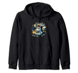 Polygon Art Vintage Telephone Landline Dial Zip Hoodie