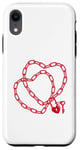 iPhone XR Cute Womens Intertwined Heart Chain Love Lock Valentine' Day Case