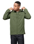 Jack Wolfskin Blouson À Capuche JKT M Veste Polaire Homme, Greenwood, XL