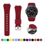 20mm 22mm rem för Samsung galaxy watch4 44mm/40mm 5 pro active 2 Gear s3 Silikon Correa armband Huawei Watch gt2/3/2e band Rose red 21 20mm