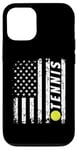 Coque pour iPhone 12/12 Pro Tennis USA Flag America Ball Sports