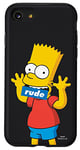 Coque pour iPhone SE (2020) / 7 / 8 The Simpsons Bart Simpson Bouche grossière Noir