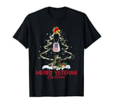 merry veteran christmas army camo xmas tree christmas T-Shirt