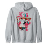 Suicide Squad Harley Quinn Drawn Bat Zip Hoodie