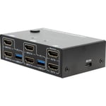 SZ VEETONE KVM Switch double écran hybride HDMI/DP/USB 3.0- 2 ports