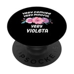 Violeta Personalized Very Demure Very Mindful Violeta Name PopSockets Swappable PopGrip