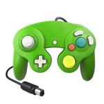 CQBB Ave Gamecube-kontroller, trådbundna kontroller Klassisk handkontroll 2-pack Joystick för Nintendo och Wii Console Game Remote Green