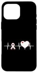 iPhone 16 Pro Max Heart Beats Pulse Ribbon Wear Red Heart Disease Awareness Case