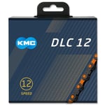 KMC DLC 12 Speed Chain, Black/Orange, 126 Link