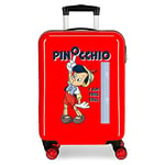 Disney Pinocchio Valise de cabine rouge 38 x 55 x 20 cm rigide ABS fermeture à combinaison latérale 34 l 2 kg 4 roues doubles