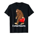 I Steal Hearts Bigfoot Valentine’s Day shirt T-Shirt