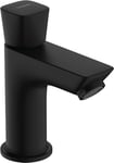 hansgrohe Logis - Mitigeur de lavabo eau froide sans tirette ni vidage, Robinet de salle de bain avec hauteur sous bec 80 mm, économie d'eau (EcoSmart), Noir mat, 71120670