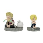 Banpresto Figurine d'action Sanji & Zeff One Piece - World Collectable Log Stories, 6 cm, Multicolore, BP88900P