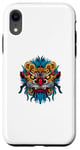 Coque pour iPhone XR Tête de lion - Bonne année chinoise - Année serpent vert