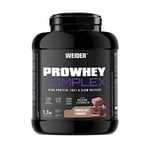 Weider ProWhey Complex (1,2kg) Goût Chocolat Fondant. Formule à base de Concentrés et Isolat de Protéine de Lactosérum + Caséinate, 3,4g BCAA/dose, Créatine, L-Glutamine, MCT, Vitamine B6, Bromélaïne