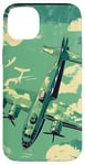 Coque pour iPhone 14 Plus Bombardier B-17G Green Pop Art Tropical B-17 Flying Fortress de la Seconde Guerre mondiale