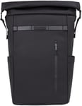 Tommy Hilfiger Men’s Rolltop Backpack with Laptop Compartment, Black (Black), One Size