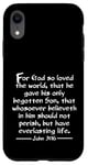 iPhone XR John 3:16 Whole Verse King James Bible For God So Loved KJV Case