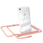 Phone chain for Apple iPhone SE 2022 / 2020 / 8 / 7 Cover with Band Coral