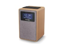 Philips TAR5005-10 DAB+/FM Clock Radio Dual alarm Sleep timer Wood effect Prests