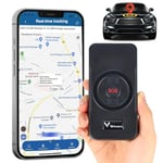 Zeerkeer Traceur GPS avec Fonction D'appel Bidirectionnel, Tracker GPS Capteur de Température Intégré, Fonction D'alarme SOS, 5000mah avec Magnétique étanche, Tracker pour Voiture Moto, App Gratuit S2