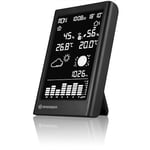 Station Météo Bresser MeteoTemp TBV Sans Fil, Capteur Thermo-Hygro, Température Int/Ext, Humidité, Mémoire Max/Min, DCF, Réveil