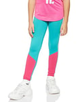 Nike Trophy Colorblock Collant Fille, Cabana/Vivid Pink/Teal Tint/White, FR : XS (Taille Fabricant : XS)