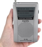 Transistor Radio de Poche,Petite Radio AM FM Portable,Radio à Piles avec Lumière d'accord,Clip Arrière,Excellente Réception pour Les Urgences Intérieures Extérieures(Q613)