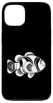 Coque pour iPhone 13 Line Art Poisson & Ichtyologiste Faux Percula Poisson Clown