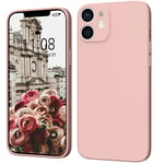 MSEVC iPhone 12 Case 6.1-inch Silicone Camera Protection Ultra Slim Case Soft Gel iPhone 12 Cover Rubber Anti-Scratch Phone Case Compatible for iPhone 12 Pink