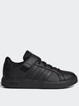 adidas Sportswear Unisex Kids Grand Court 2.0 Trainers - Black, Black, Size 12 Younger
