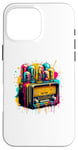 Coque pour iPhone 16 Pro Max Splash Art Radio Vintage Radios Antiques