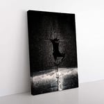 Big Box Art Dancing in The Rain in Abstract Canvas Wall Art Print Ready to Hang Picture, 76 x 50 cm (30 x 20 Inch), Black, Grey