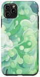 iPhone 11 Pro Max Swirl Green Color Illustration Pattern Abstract Art Case