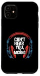 Coque pour iPhone 11 Casque DJ ingénieur du son studio de mixage amateur de musique