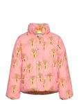 Mini Rodini Winter Flowers Aop City Puffer Jacket Rosa