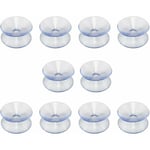 Choyclit - Ventouses double face compatibles avec dessus de table en verre, lot de 10 ventouses sans crochets pour miroir multifonctionnel double