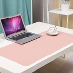 Lvbeis PU Leather Desk Pad, Double Side Waterproof Office Desk Mat, Non Slip Mouse Pad Protector for Office Home Work,Pink B,90x45cm