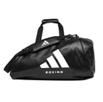 Adidas Sports Backpack, Duffel, Gym Bag, Rucksack, Workout, Boxing bag, black/white PU 2 In 1 Holdall Bag