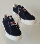 Tom Tailor Denim Trainers Canvas Shoes Pumps Loafers Mens Size 4 BRAND NEW Navy