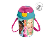 Barbie Bouteille Pop vers le Haut 450ml pour Enfants Avec Ceinture Rose